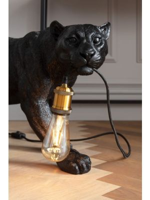 Kare Design Animal Bagheera Vloerlamp - L84,5 x D27 x H39,5 cm - Zwart