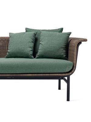 Vincent Sheppard Wicked 2 zits Outdoor Lounge Bank - Taupe - Forrest Green