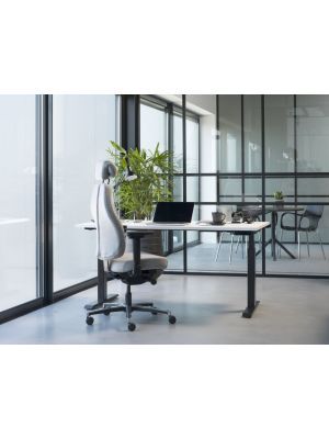 24Designs Therapod X HR Bureaustoel - Wolvilt Fenice 601 Lichtgrijs