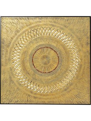 Kare Design Wanddecoratie Geometric Circle Gold 120 x 120 cm