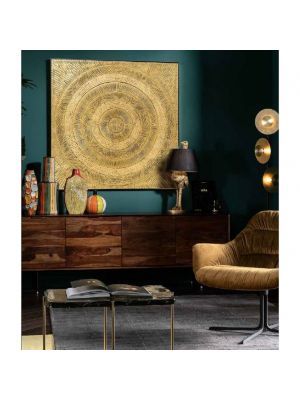Kare Design Wanddecoratie Circle Gold 120 x 120 cm