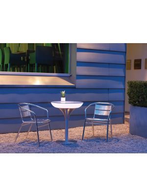 Moree Lounge M Outdoor Eettafel - Ø60 x H75 cm – Wit