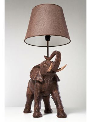 Kare Design Elephant Safari Tafellamp - Hoogte 74 cm - Bruin