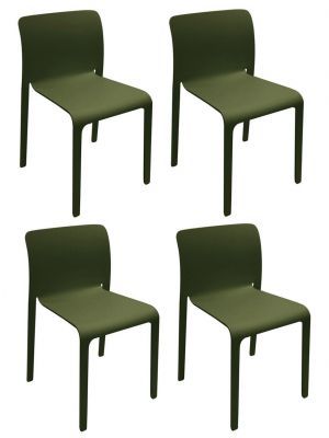 Magis First Chair Stoel - Set van 4 - Olijfgroen
