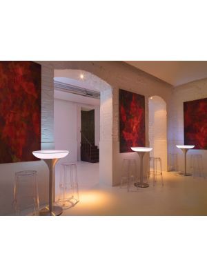 Moree Lounge M Indoor Bartafel - Ø60 x H105 cm - Wit