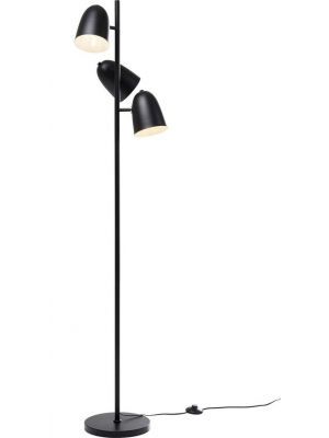Kare Design Dr No Triples Black Vloerlamp 3-lichts - Mat Zwart Metaal