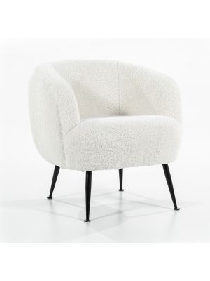 By-Boo Babe Fauteuil - Stof Wit