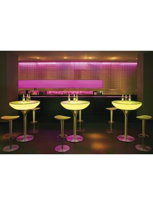 Moree Lounge Indoor LED Pro Bartafel - Ø84 x H105 cm - Wit