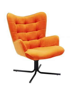 Kare Design Oscar Velvet Fauteuil - Fluweel Oranje