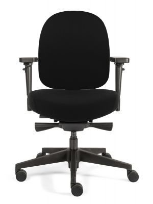 24Designs Therapod X Compact Bureaustoel - Wolvilt Fenice 651 Zwart